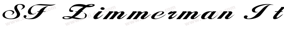 SF Zimmerman Italic字体转换